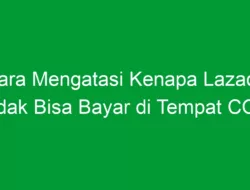 Cara Mengatasi Kenapa Lazada Tidak Bisa Bayar di Tempat COD