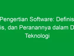 Pengertian Software: Definisi, Jenis, dan Peranannya dalam Dunia Teknologi