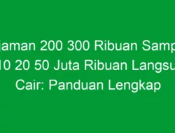 Pinjaman 200 300 Ribuan Sampai 1 5 10 20 50 Juta Ribuan Langsung Cair: Panduan Lengkap