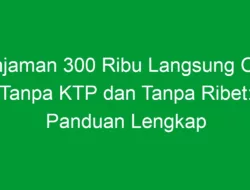 Pinjaman 300 Ribu Langsung Cair Tanpa KTP dan Tanpa Ribet: Panduan Lengkap