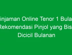 Pinjaman Online Tenor 1 Bulan: Rekomendasi Pinjol yang Bisa Dicicil Bulanan