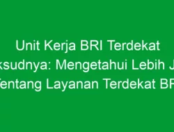 Unit Kerja BRI Terdekat Maksudnya: Mengetahui Lebih Jauh Tentang Layanan Terdekat BRI