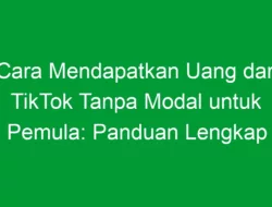 Cara Mendapatkan Uang dari TikTok Tanpa Modal untuk Pemula: Panduan Lengkap