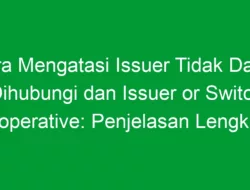 Cara Mengatasi Issuer Tidak Dapat Dihubungi dan Issuer or Switch Inoperative: Penjelasan Lengkap