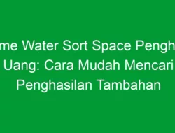 Game Water Sort Space Penghasil Uang: Cara Mudah Mencari Penghasilan Tambahan