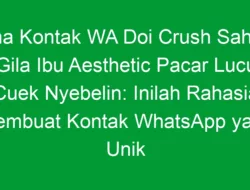 Nama Kontak WA Doi Crush Sahabat Gila Ibu Aesthetic Pacar Lucu Cuek Nyebelin: Inilah Rahasia Membuat Kontak WhatsApp yang Unik