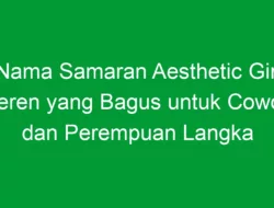 Nama Samaran Aesthetic Girl Keren yang Bagus untuk Cowok dan Perempuan Langka