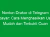 Nonton Drakor di Telegram Dibayar: Cara Menghasilkan Uang Mudah dan Terbukti Cuan