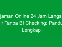 Pinjaman Online 24 Jam Langsung Cair Tanpa BI Checking: Panduan Lengkap