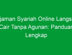 Pinjaman Syariah Online Langsung Cair Tanpa Agunan: Panduan Lengkap